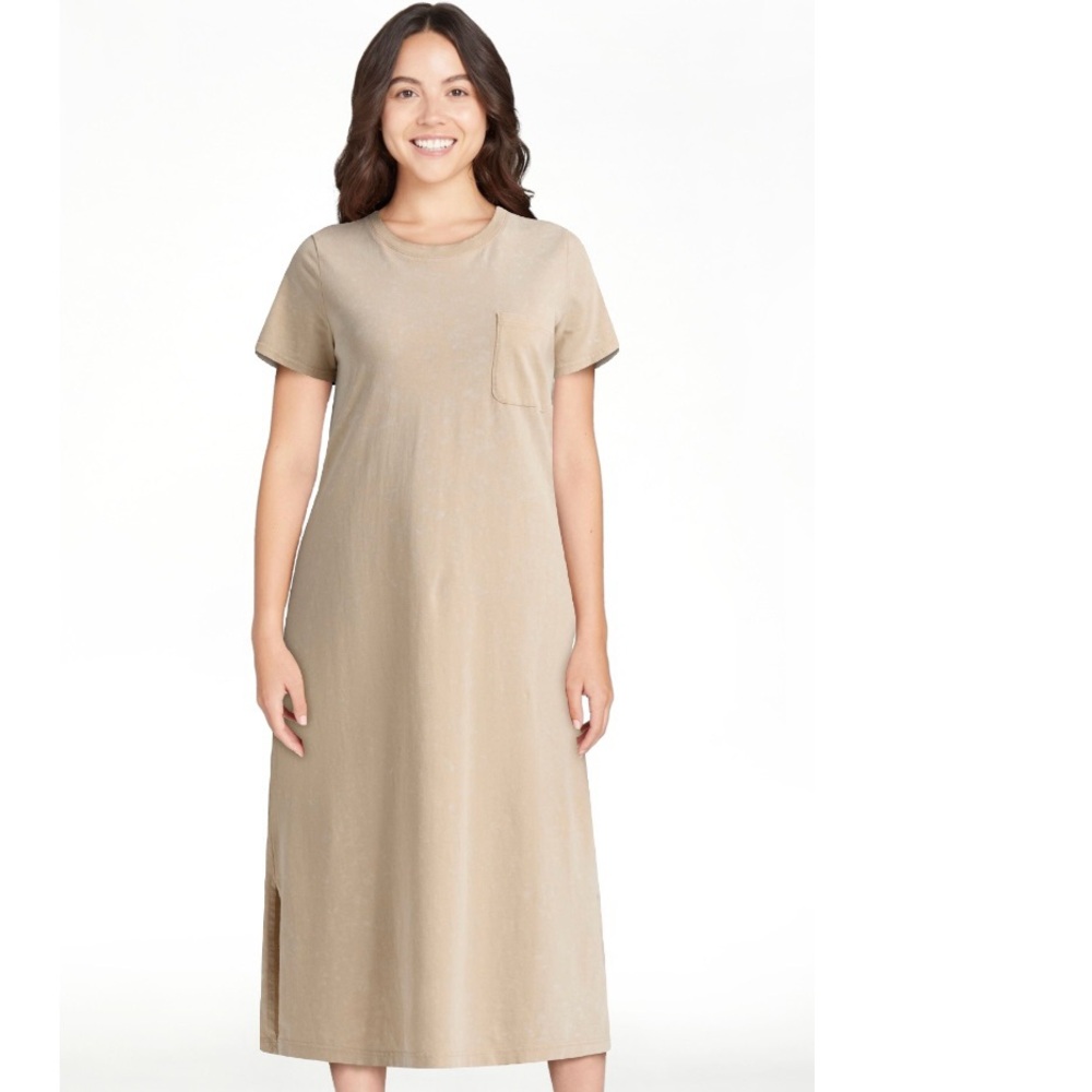 Time and Tru Women's Cotton Midi T-Shirt Dress, Sizes XS - New with Tag
